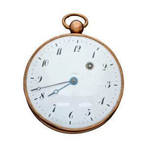 Fine French 18 carat gold verge pocket watch Circa the 18th century