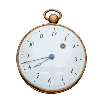 Fine French 18 carat gold verge pocket watch Circa the 18th century