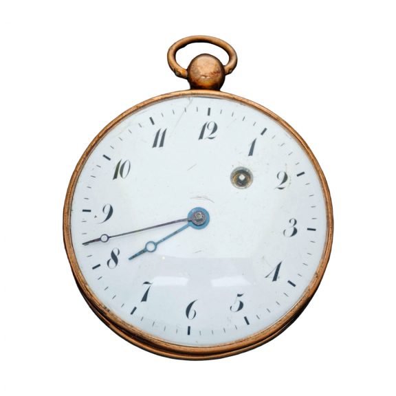 Fine French 18 carat gold verge pocket watch Circa the 18th century Fine French 18 carat gold verge pocket watch Circa the 18th century