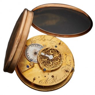 Fine French 18 carat gold verge pocket watch Circa the 18th century Fine French 18 carat gold verge pocket watch Circa the 18th century