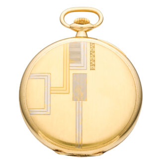 Swiss 18 carat gold Art Deco lever pocket watch Circa 1925