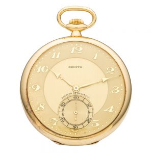 Swiss 18 carat gold Art Deco lever pocket watch Circa 1925