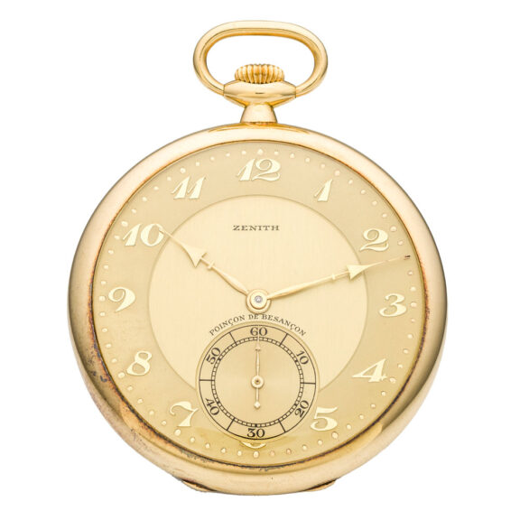 Swiss 18 carat gold Art Deco lever pocket watch Circa 1925