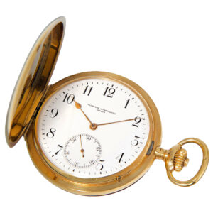 Swiss 18K yellow gold hunting cased lever watch Circa 1940