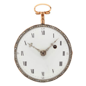 Fine slim French gold and enamel verge watch Circa 1790