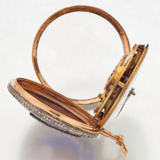 Fine slim French gold and enamel verge watch Circa 1790