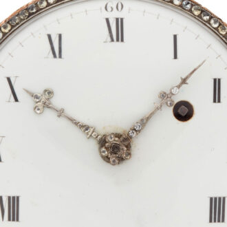 Fine slim French gold and enamel verge watch Circa 1790