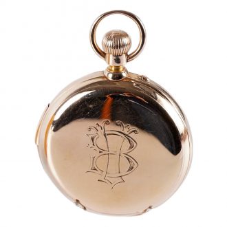 French 18K gold quarter repeating gousset lever watch Circa 1900