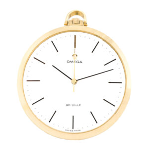 Fine centre seconds 18 carat yellow gold keyless Swiss pocket watch