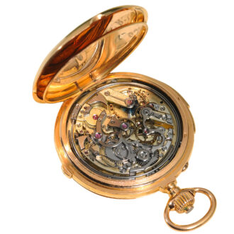French hunting cased minute repeating watch Circa 1900