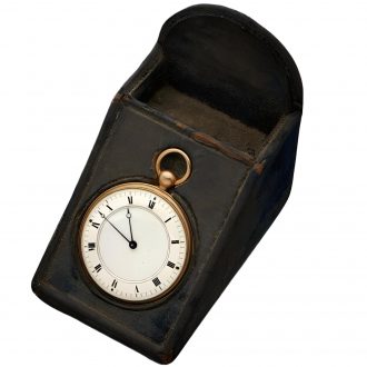 French 18 carat gold open faced key wound lever watch Circa 1900 French 18 carat gold open faced key wound lever watch Circa 1900