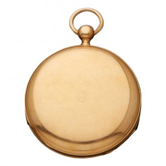 French 18 carat gold open faced key wound lever watch Circa 1900 French 18 carat gold open faced key wound lever watch Circa 1900