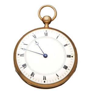 French 18 carat gold open faced key wound lever watch Circa 1900