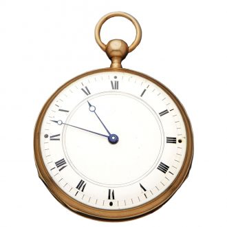 French 18 carat gold open faced key wound lever watch Circa 1900 French 18 carat gold open faced key wound lever watch Circa 1900