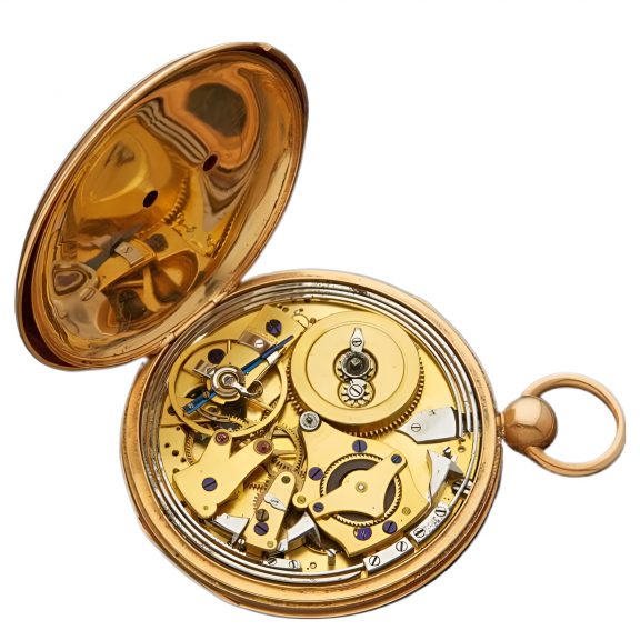 French 18 carat gold open faced key wound lever watch Circa 1900 French 18 carat gold open faced key wound lever watch Circa 1900