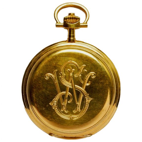 Swiss 18K yellow gold hunting cased lever watch Circa 1910 Swiss 18K yellow gold hunting cased lever watch Circa 1910