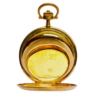 Swiss 18K yellow gold hunting cased lever watch Circa 1910