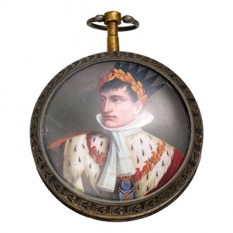 French verge pocket watch with Napoleon's portrait Circa 1810