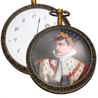 French verge pocket watch with Napoleon's portrait Circa 1810