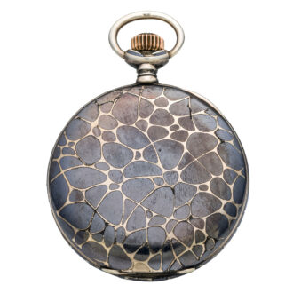 Rare Swiss silver and niëllo pocket watch Circa 1905