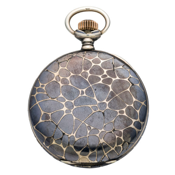 Rare Swiss silver and niëllo pocket watch Circa 1905
