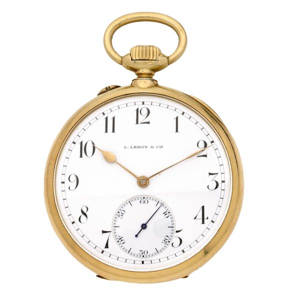 French 18K yellow gold open faced pocket watch Circa 1920