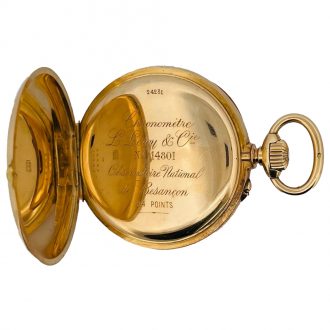 French 18K yellow gold open faced pocket watch Circa 1920