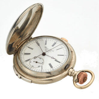 Swiss nickel quarter repeating chronograph Circa 1890