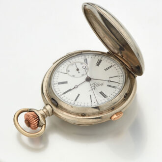 Swiss nickel quarter repeating chronograph Circa 1890