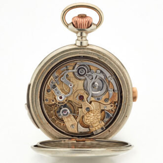 Swiss nickel quarter repeating chronograph Circa 1890