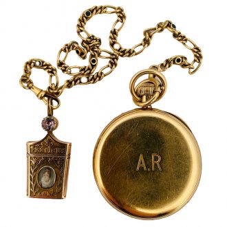 Swiss 18K gold open faced lever pocket watch Circa 1850