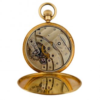 Swiss 18K gold open faced lever pocket watch Circa 1850