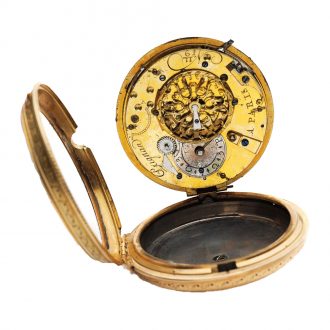 French 18K yellow gold quarter repeating à toc watch Circa 1790