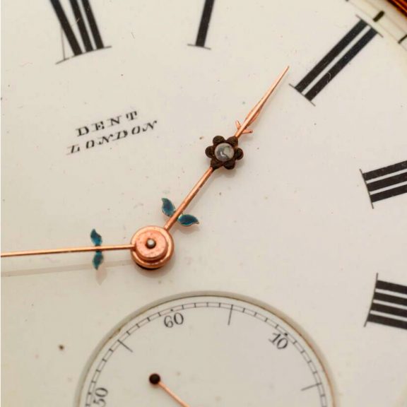 Heavy English 18K gold hunting cased pocket watch Circa 1875 Heavy English 18K gold hunting cased pocket watch Circa 1875
