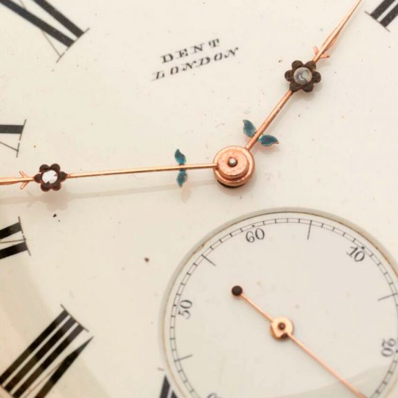 Heavy English 18K gold hunting cased pocket watch Circa 1875 Heavy English 18K gold hunting cased pocket watch Circa 1875