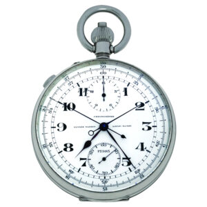 Swiss steel split seconds chronograph lever watch Circa 1910