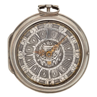 Impressive Dutch date watch with champlevé dial Circa 1710