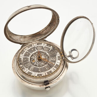 Impressive Dutch date watch with champlevé dial Circa 1710