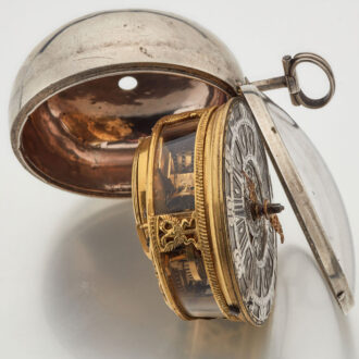 Impressive Dutch date watch with champlevé dial Circa 1710