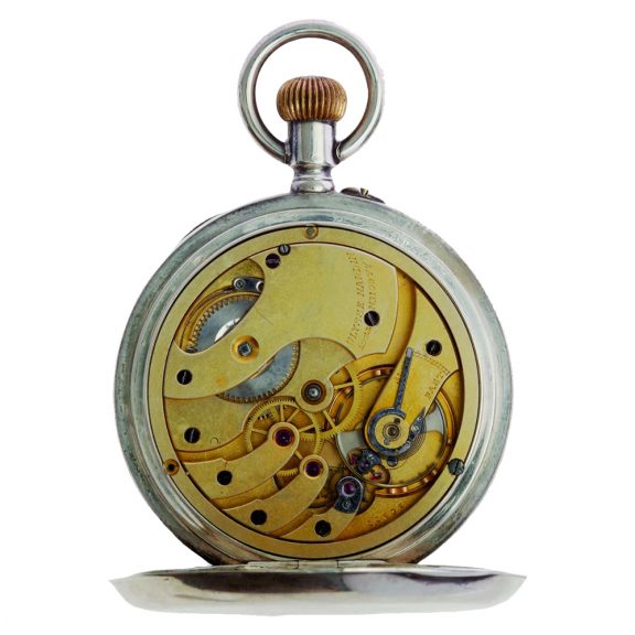 Swiss silver deck chronometer with power reserve Circa 1940 Swiss silver deck chronometer with power reserve Circa 1940