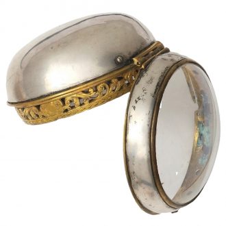 Large French silver and gilt striking oignon type watch Circa 1700