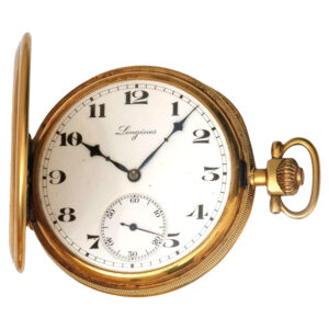 Swiss 18K yellow gold hunting cased pocket watch Circa 1930