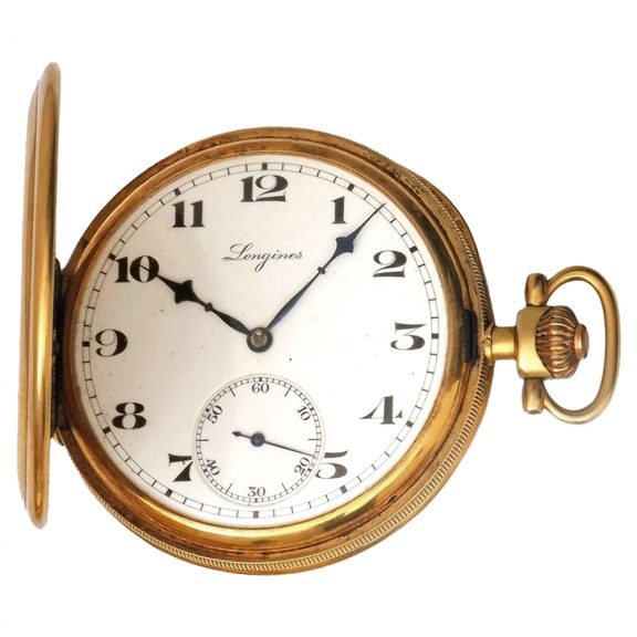 Swiss 18K yellow gold hunting cased pocket watch Circa 1930