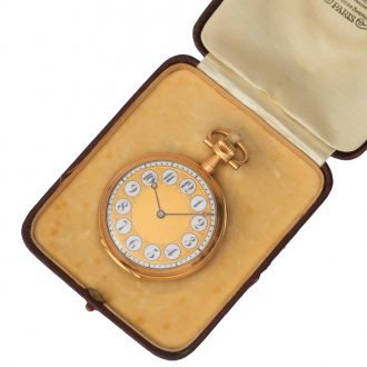 Swiss 18K gold open faced lever pocket watch Circa 1900 Swiss 18K gold open faced lever pocket watch Circa 1900