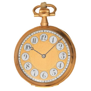 Swiss 18K gold open faced lever pocket watch Circa 1900