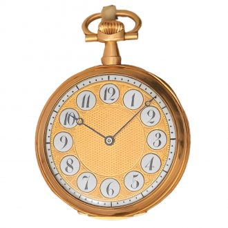 Swiss 18K gold open faced lever pocket watch Circa 1900 Swiss 18K gold open faced lever pocket watch Circa 1900