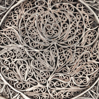 Rare and early English silver filigree clock watch Circa 1650