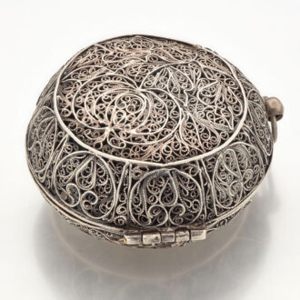 Rare and early English silver filigree clock watch Circa 1650