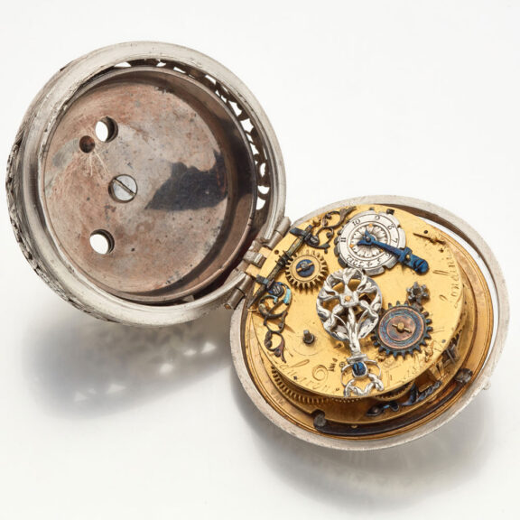 Rare and early English silver filigree clock watch Circa 1650 Rare and early English silver filigree clock watch Circa 1650