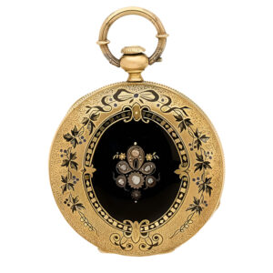 Small Swiss 18 carat gold hunting cased pocket watch Circa 1870